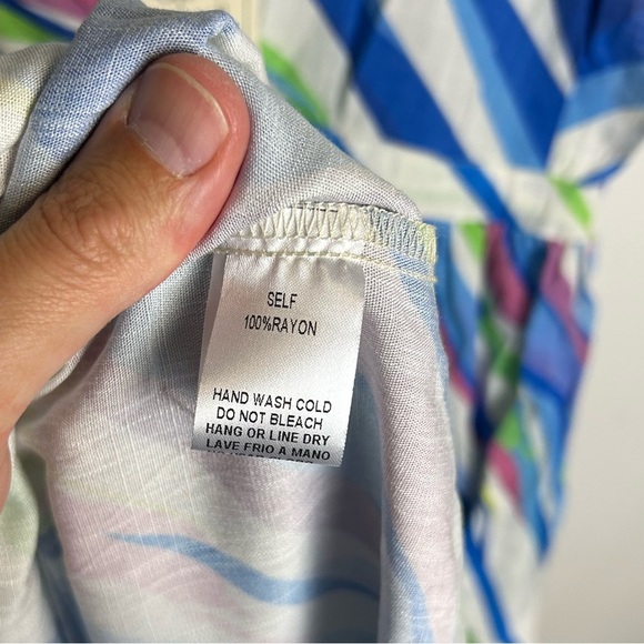 MWT Easel Sz S Midi Dress Boho Striped Feminine Flowy Beach Resort Summer relax - Picture 8 of 10